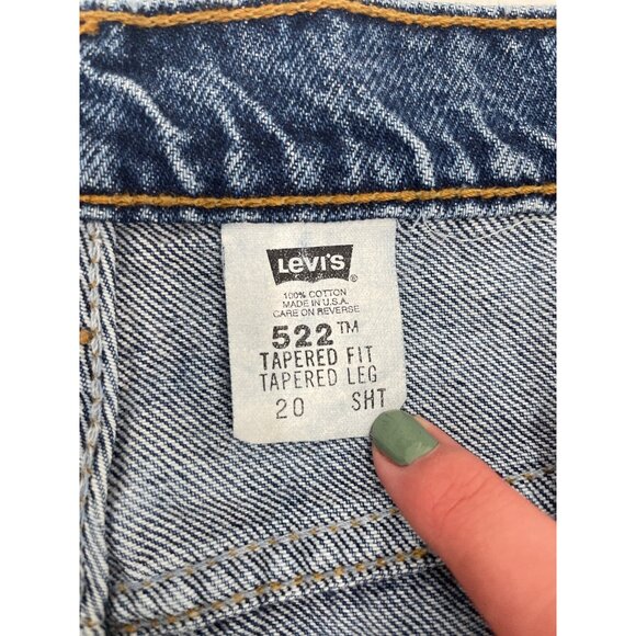 Vintage Levis 522 Womens Tapered Fit Jeans Size 20 Short Blue Casual Durable - Picture 5 of 9